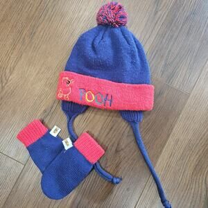 Vintage Pooh Hat and Gloves